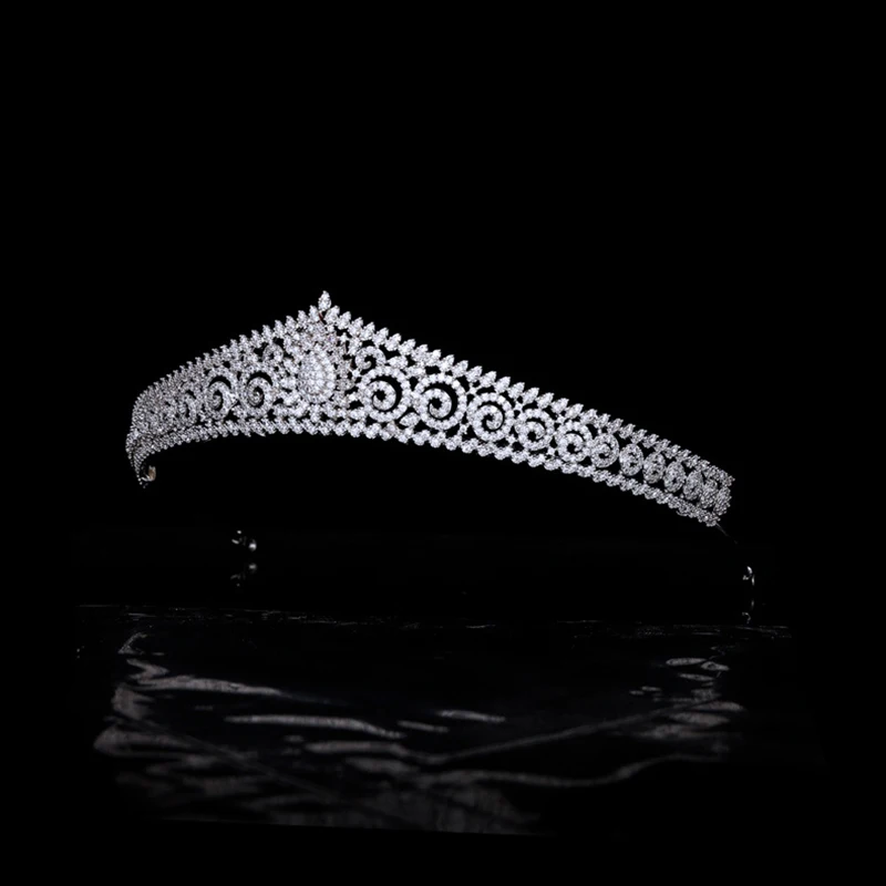 Himstory New Design Wedding Tiaras Bridal Headpiece Bride Hair Jewelry Queen Crowns Tocado Novia Wedding Hair Accessories