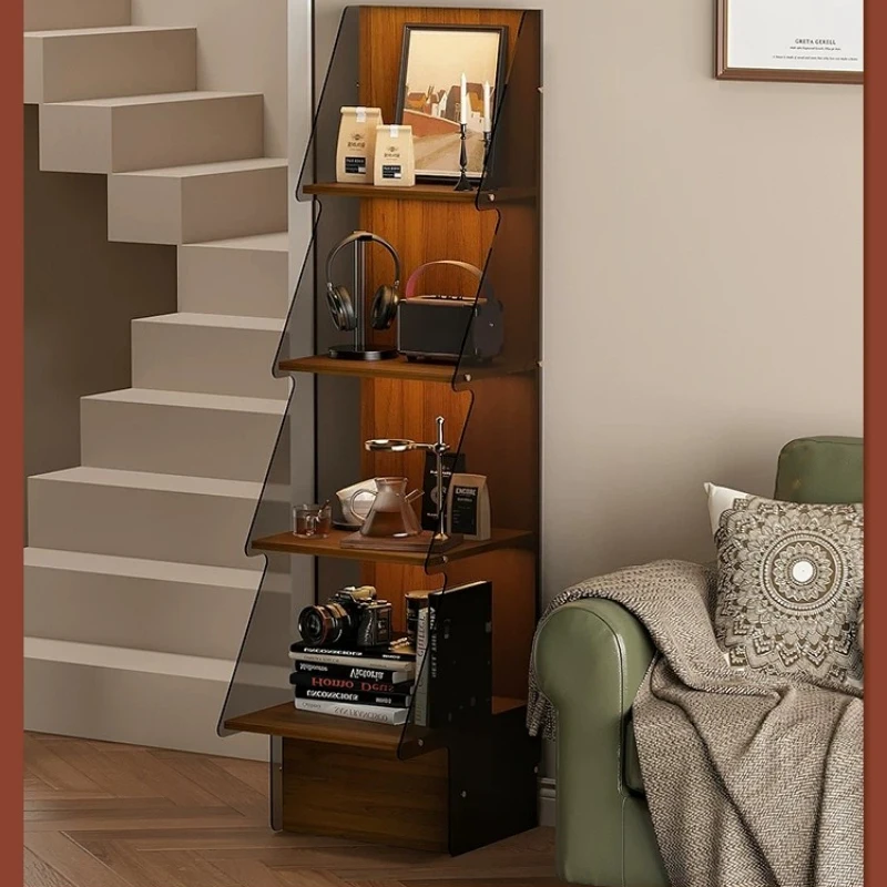 Acrylic household living room display rack floor storage rack