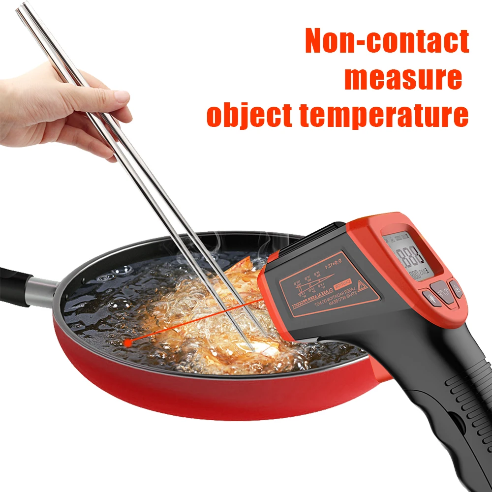 -50~600°C Laser Temperature Meter Gun LCD Industrial Electronic Thermometer Digital Laser Point Infrared Thermometer NonContact
