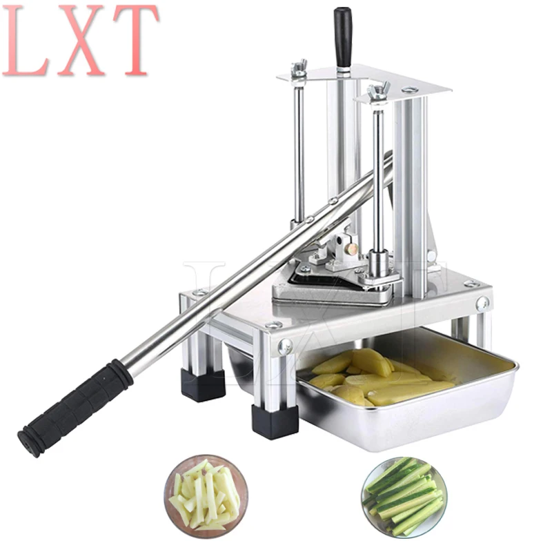 Commercial French Fry Cutter Stainless Steel Potatos Strips Slicer Vegetable Fruit Potatos Chips Hand Press Cutting Machine