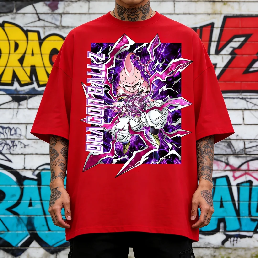 

Dragon Ball Z Majin Buu T-shirt Men Women Kids Size Anime Graphic Tee Casual Streetwear Top