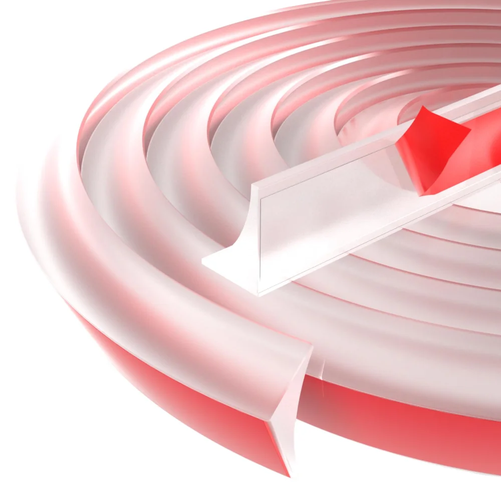 

Durable Silicone Quarter Round Molding Trim Flexible 1/2/3m Caulk Strip Peel and Stick Wall Corner Baseboard Cabinet Window Sill