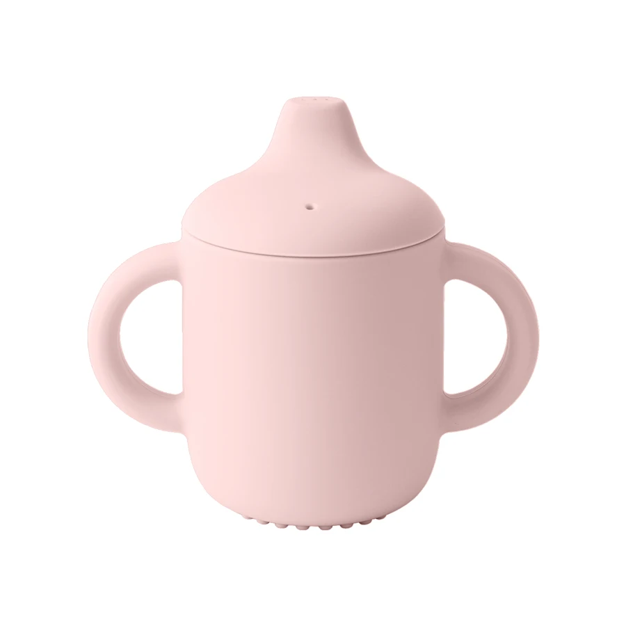 1 STKS Babyvoeding Siliconen Cups Voor Zuigelingen En Jonge Kinderen Draagbare Leren Hand Schacht Drinkwater Cups Babyspullen