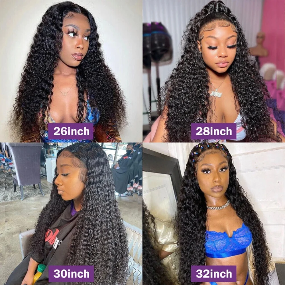 Deep Wave Frontal Wig 13x6 Lace 13x4 Curly Lace Front Human Hair Wigs For Women Wet And Wavy 4x4 Water Lace Closure Wig On Sale