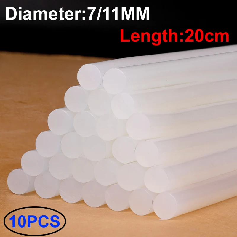 

10 шт./компл., 7 мм/11 мм * 20 см, термоклеевые палочки, мини-размер, клеевой пистолет, палочки для рукоделия, ручного ремонта, украшение дома