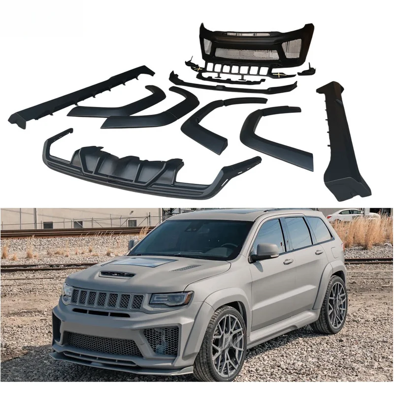 High Quality V-Style Widebody Kit For Grand Cherokee SRT Trackhawk Mod Parts