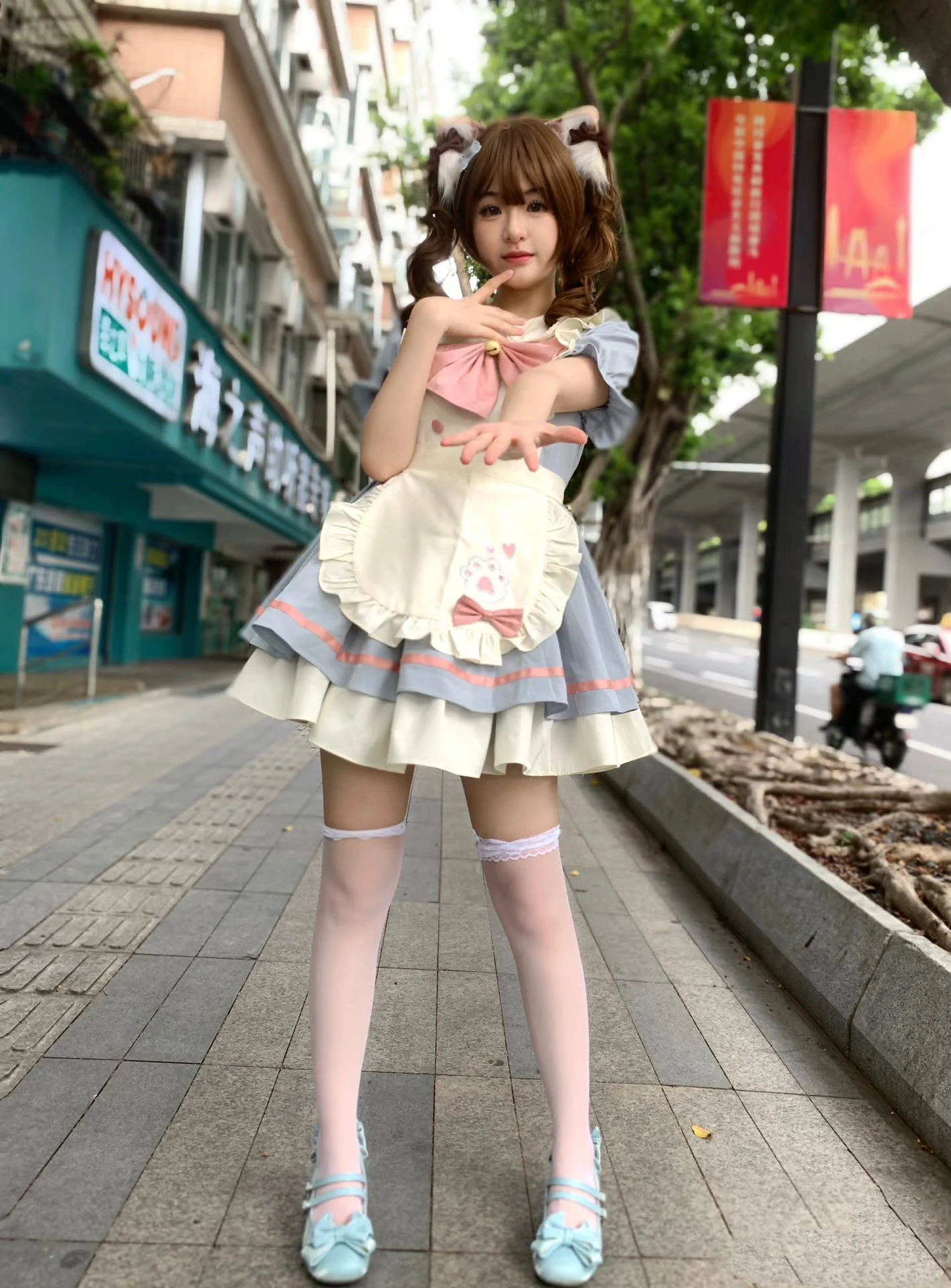 maid dress sexy Fantasy Costume Fantasy Costume Plus Size Costume Cosplay Jumpsuit And Apron 2pcs/Set For Women white bow accents Escante Underwired Sexy French Maid
