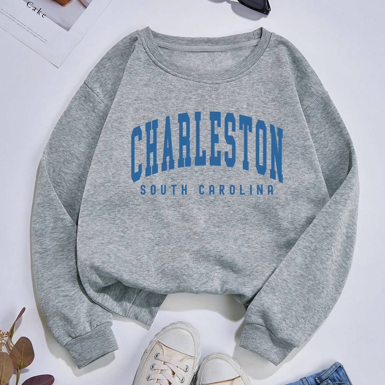 Charleston South Carolina vrouw casual herfst zachte warme trendy heren- en damessportkleding