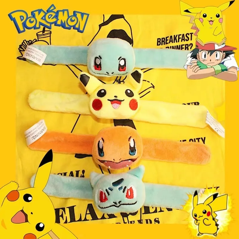 

Fashion Trend Pokémoned Pikachu Plush Wristband Toys Kawaii Cute Soft Lucky Doll Mini Hand Ruler Toys Birthday Gift for Friends