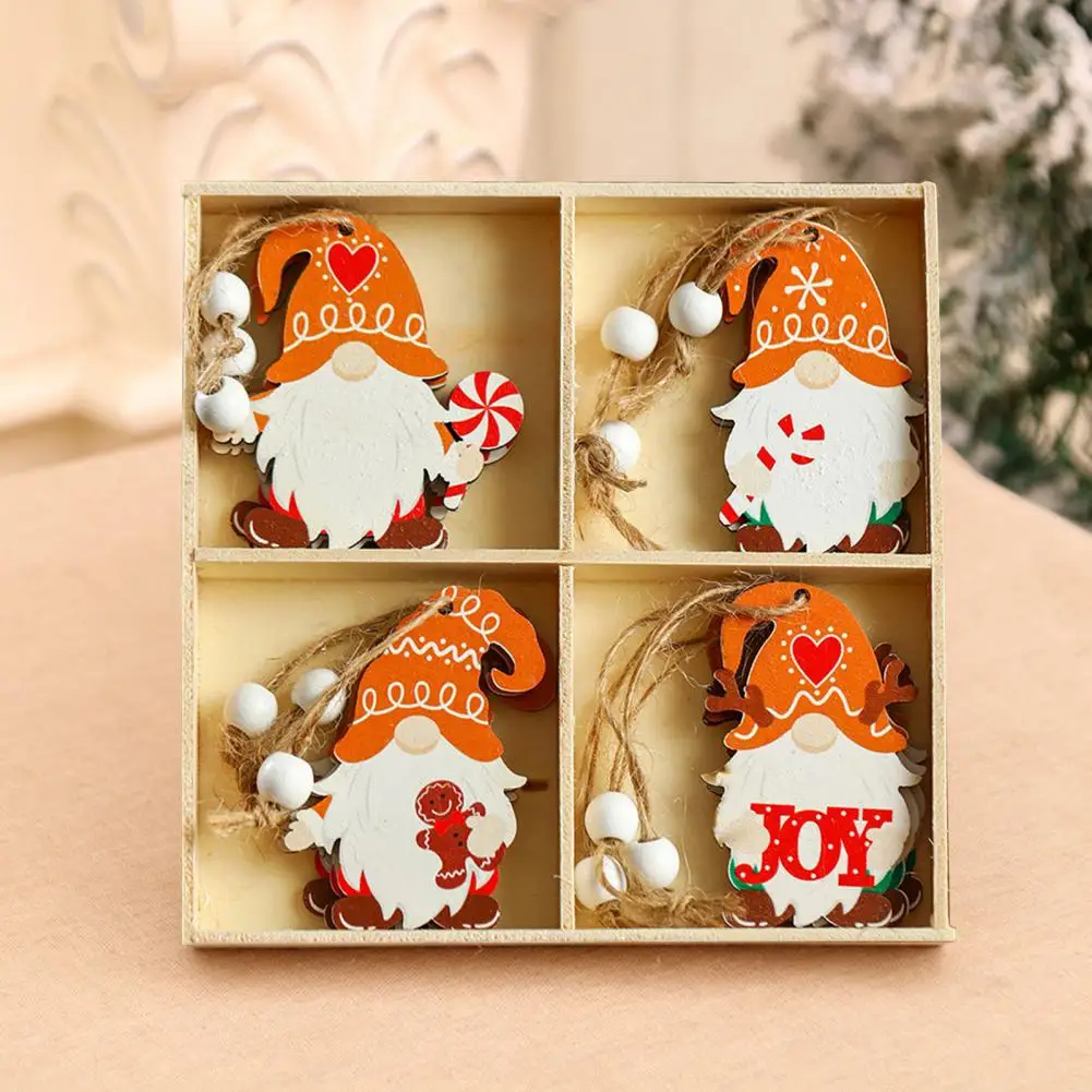 Christmas Themed Gingerbread Decor 12pcs Christmas Gingerbread Man Ornaments Wood Xmas Gingerman Signs for Holiday Home Decor