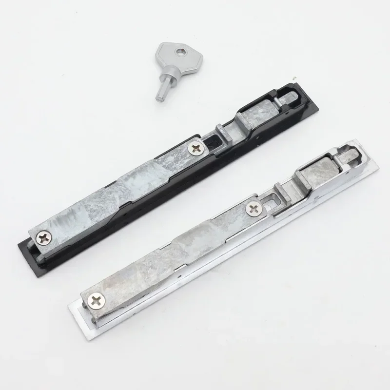 Security Mesh Window Lock, Thermal Break Casement Screen w/ Spring-Loaded Concealed Handle, Child Safety Lock w/ Keys