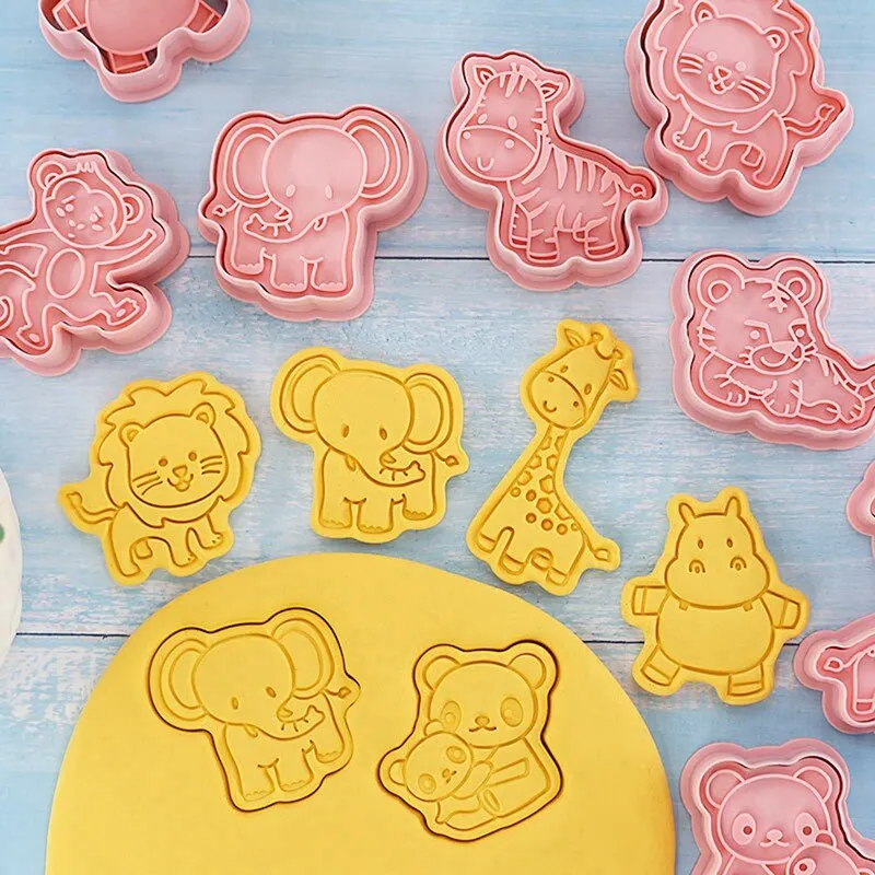 Jungle Safari Animal Cookie Cutter Mold DIY Cake Tools Jungle Birthday Party Decoration Kids Safari Party Supplies Baby Shower