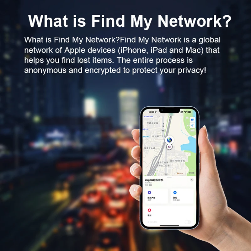 جهاز تعقب البطاقات الذكية Xiaomi اللاسلكي القابل لإعادة الشحن يعمل مع Apple Find My App For IPhone Airtag ID Card Keys Luggage Finder