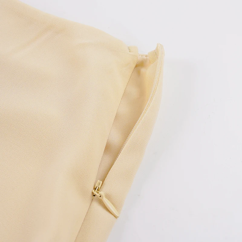 SUCHCUTE Damen Y2K Midirock aus transparentem Chiffon mit niedriger Taille, asymmetrischem Saum, lässig, einfarbig, aus Mesh, schmal geschnitten, A-Linie, Streetwear-Rock, Coquette – Detail 11