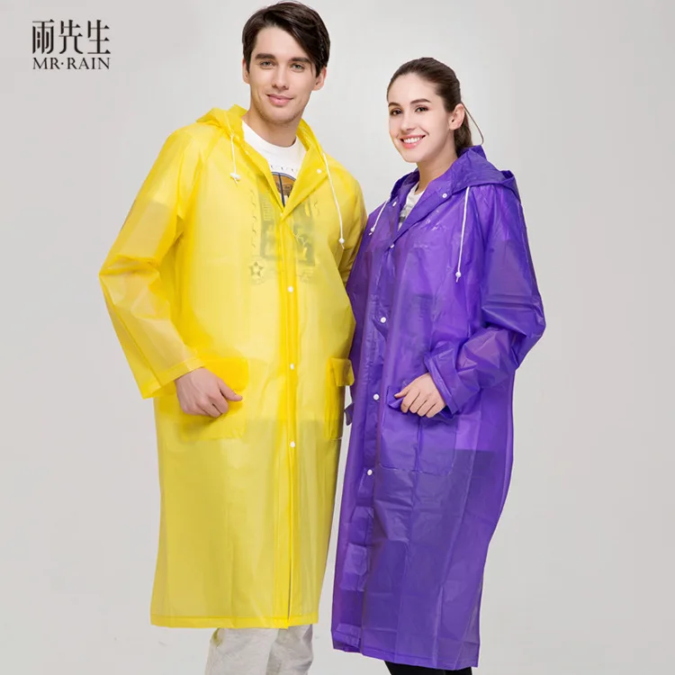 

2 Pcs Premium Heavy Duty EVA Raincoat for Adults - Waterproof Outdoor Walking/Hiking Wear with Adjustable Hood