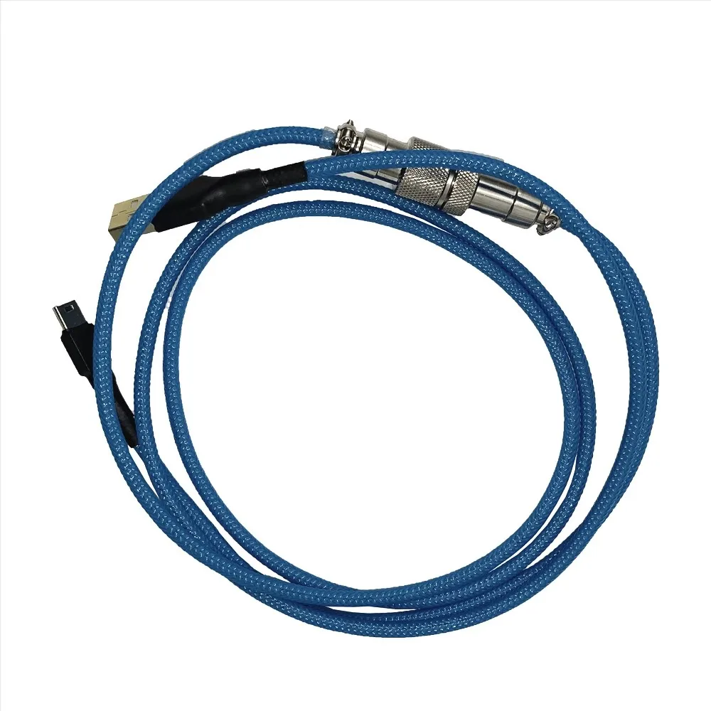 

Coiled Cable Mechanical Keyboard Aviator Cable Type-C to USB Connector Keyboard Aviation Cable For Gaming Keyboard Accessory