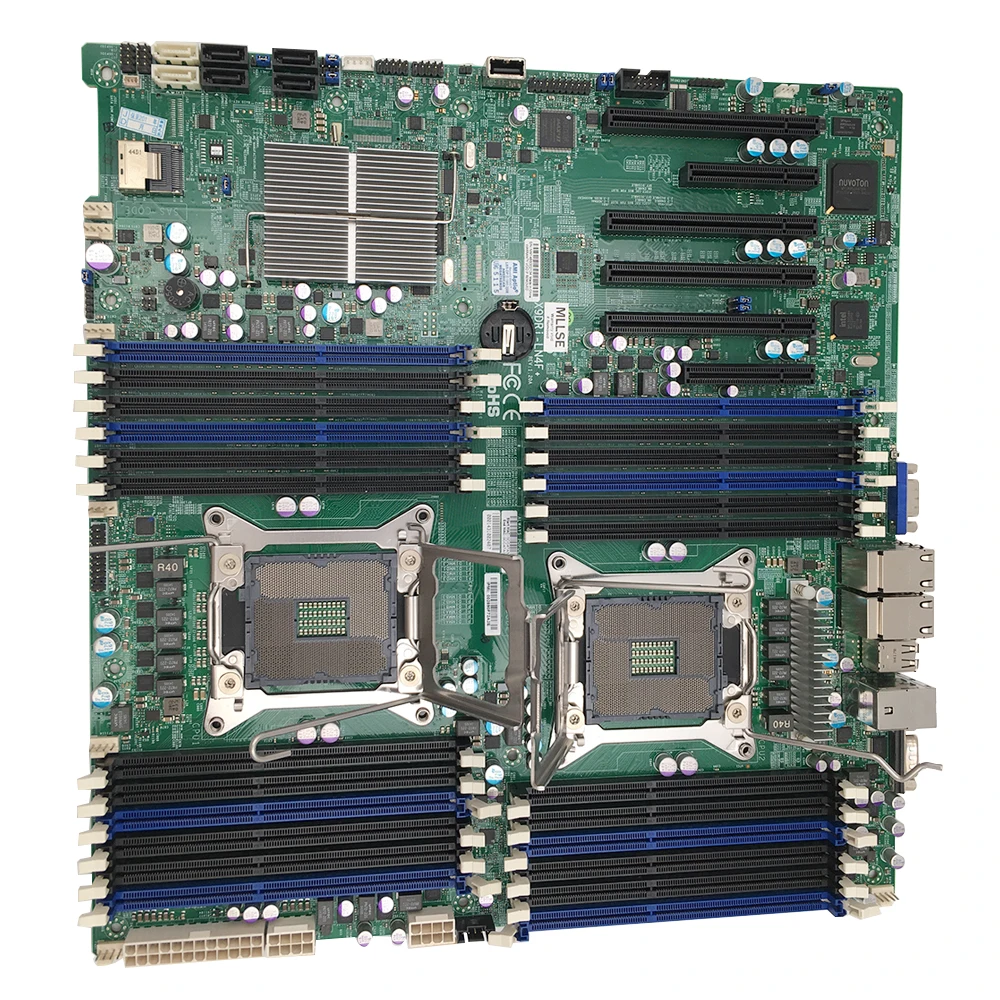 For Supermicro Server Dual-Way X79 Motherboard X9DRI-LN4F+ Supports V2 CPU C602 Chip 2011 X9DRI-LN4F+