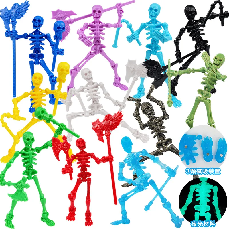 3D Printing Skeleton Man Multi-jointed Movable Deformation Dummy DIY Assembly Creative Ornament Action Figures With Accessories