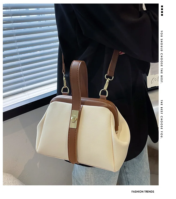 New Vintage Shoulder Bag Luxury Leather Metal Buckle Messenger Bag Classic Casual​ Crossbody Bag Ladies 2027 Wholesale Hot Sale