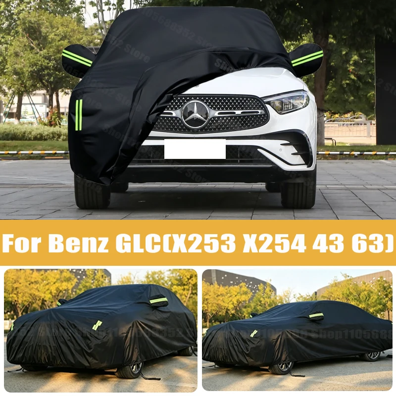 Car Cover Outdoor Protection Full Exterior Snow Cover Sunshade Dustproof Protection Cover Universal For Benz GLC(X253 X254 43 63
