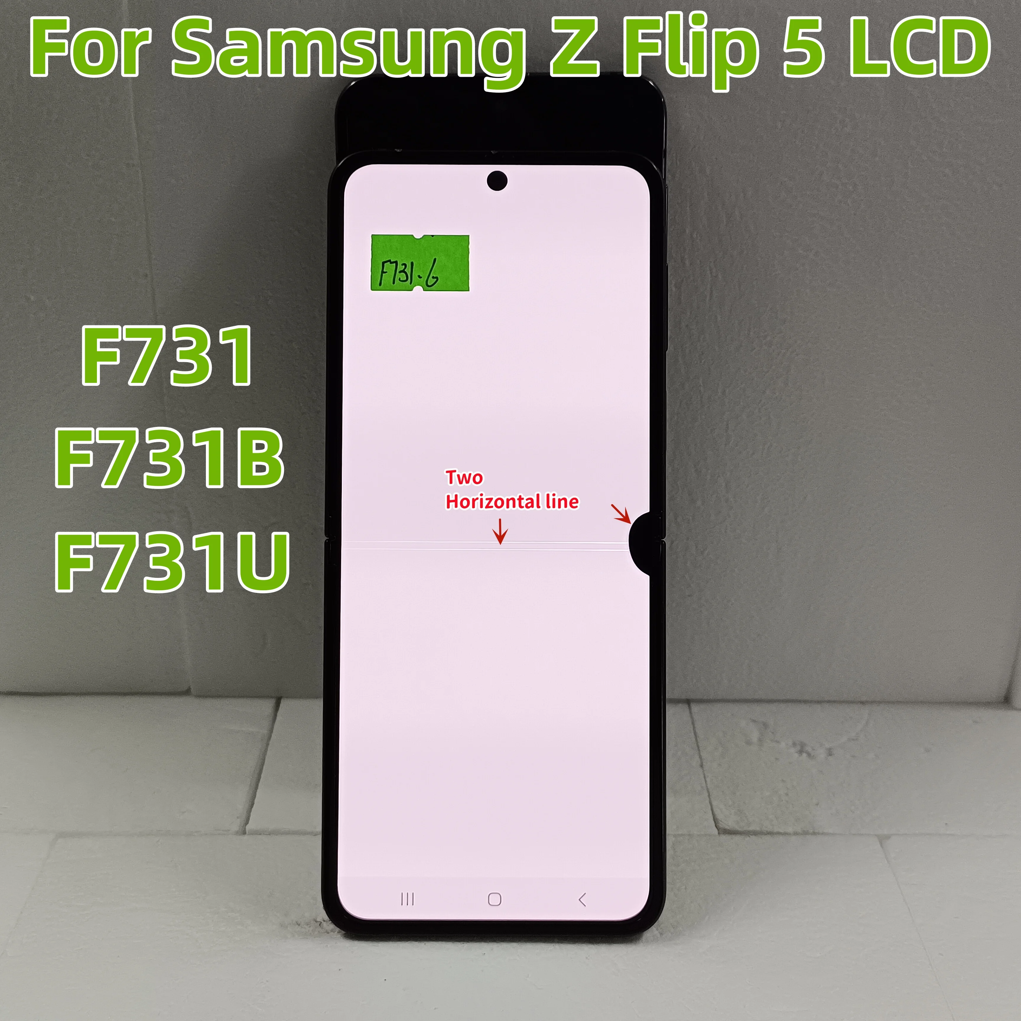 

High Quality For Samsung Z Flip5 LCD Display Screen F731 F731B SM-F731U With Defects Display Touch Screen Digitizer Parts