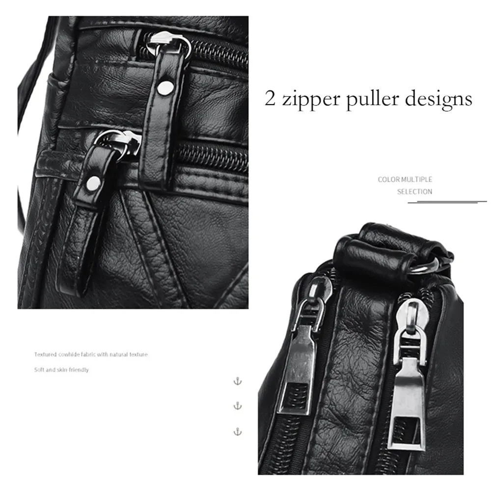 Mode Dames Schoudertas Lichtgewicht En Zachte Pu Lederen Messenger Bag Casual Moeder Cadeau Rits Met Meerdere Zakken