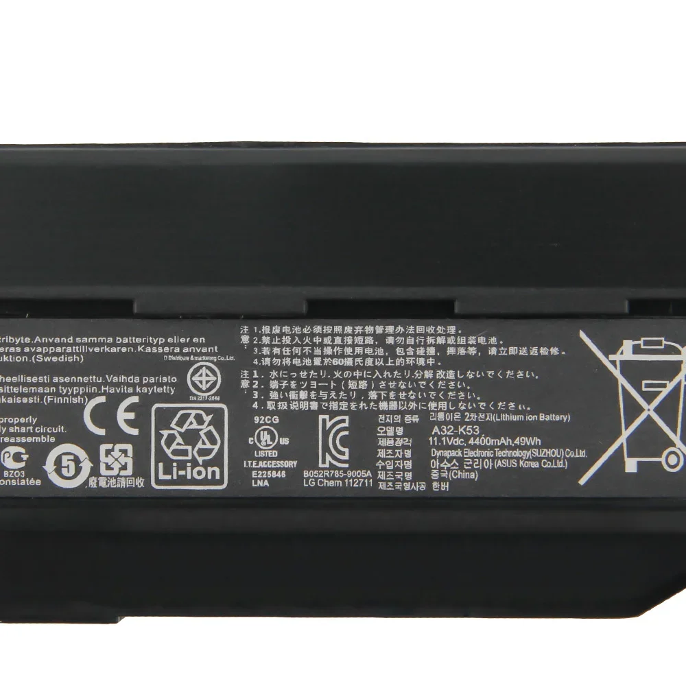 Original Replacement Battery A32-K53 A42-K53 A31-K53 For ASUS A53S X44H K43S X53E X43B X54H X53S X43S X84H K53S 4400mAh
