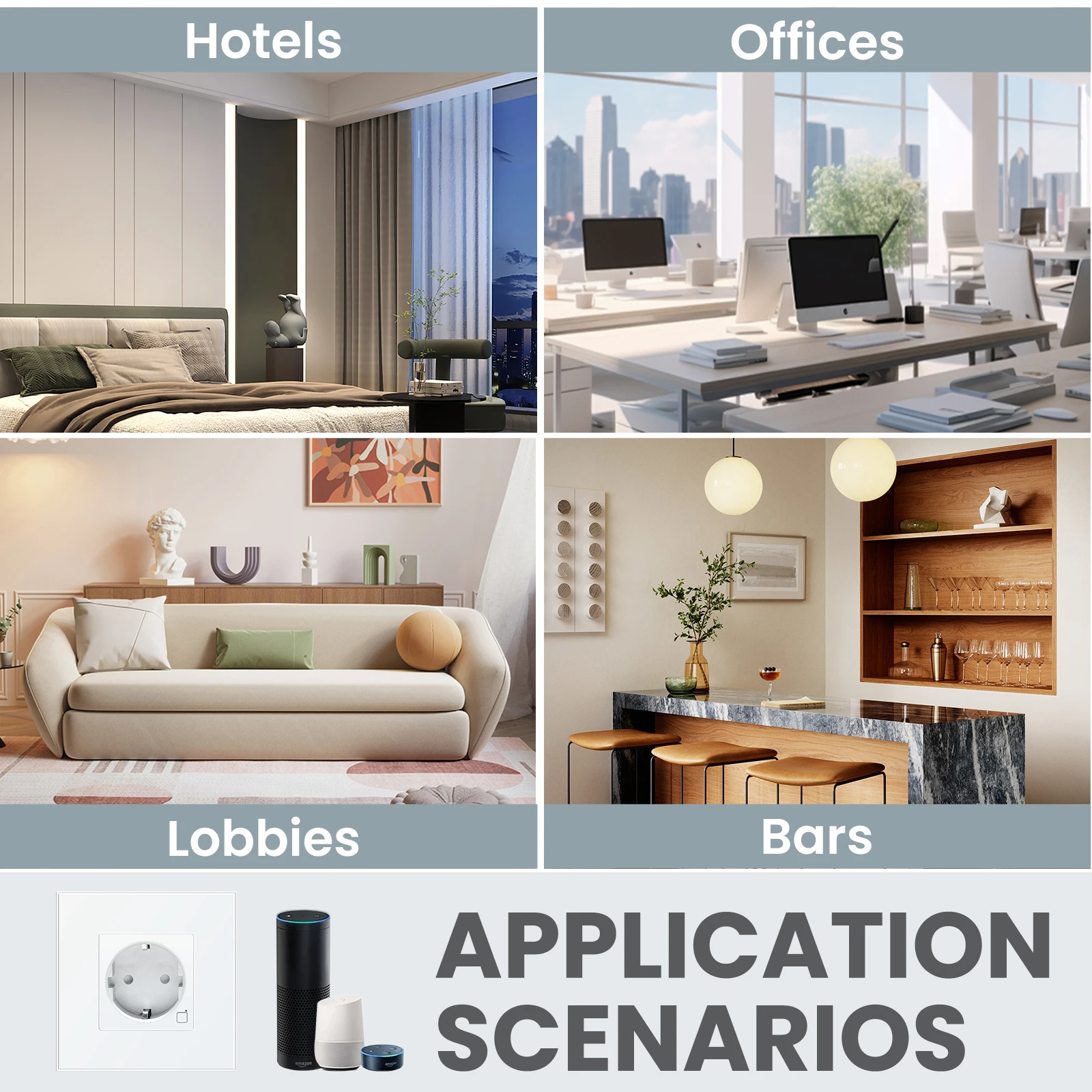 Logen Zigbee Wall Socket Smart Outlet Energy Monitoring Smart Plug Timer Function App Control Work With Tuya Alexa Type-C USB EU