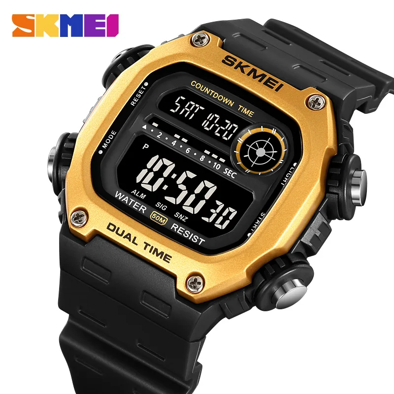 

SKMEI Sports Watch Stopwatch Chronograph Date Alarm Clock Week Night Light On The Hour 24-hour System Countdown 2126