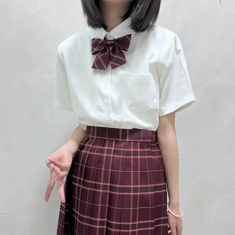 Uniforme de menina da escola japonesa, Conjunto de saias Seifuku Marinheiro, Saia Xadrez, Roupas escolares plissadas de estudante, Uniforme Jk, 2023