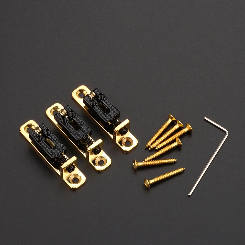 

3 Pcs Guitar Bridge Set Accessories Saddles Electric Replacement Bridges and