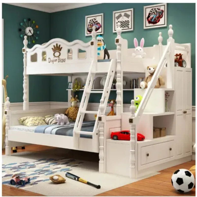 고품질 저가 단일 아동용 원목 창의적 슬라이드 엄마와 아이 침대 침실용