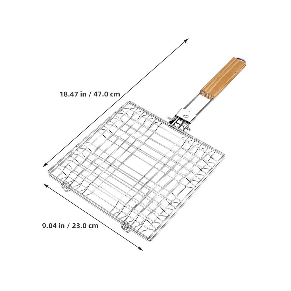 

Stainless Steel Grilling Basket Foldable BBQ Fish Grill Rack for Outdoor Camping Picnic Vegetable Meat Steak Shrimp