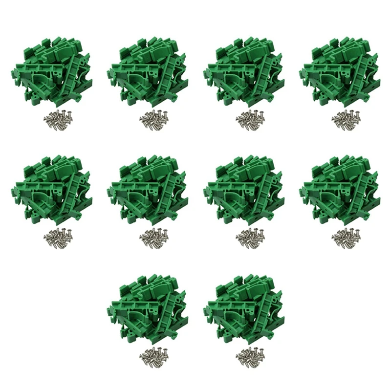 

200Pcs DRG-01 PCB For DIN 35 Rail Mount Mounting Support Adapter Circuit Board Bracket Holder Carrier Clips Connectors