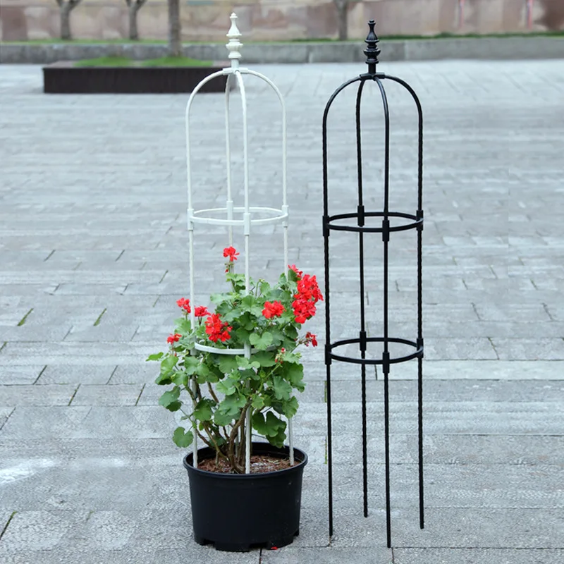 U-shaped 8mm Assembled Black Plant Support, Home Garden Trellis, Combined Climbing Frame for Plants