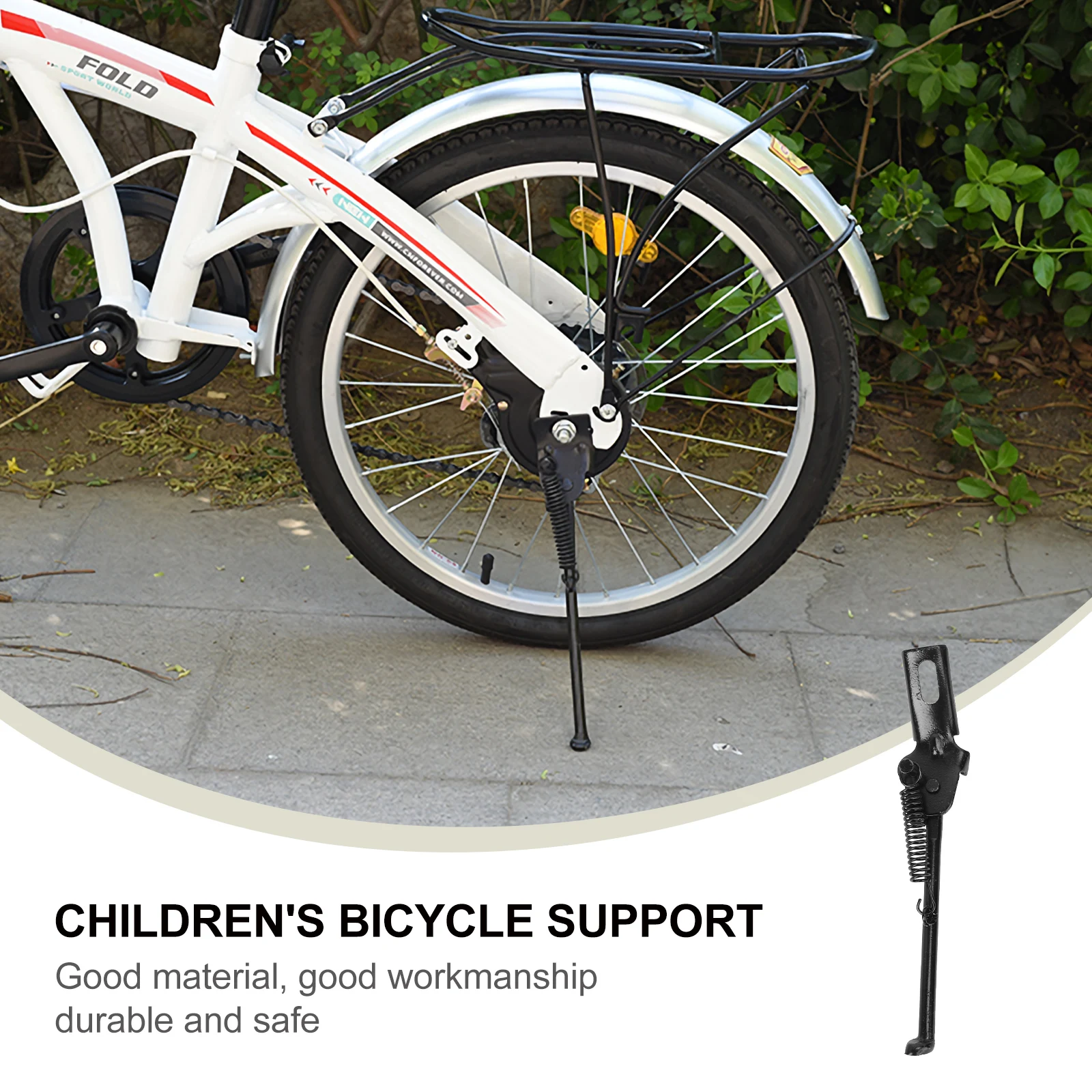 

16 Inch Bike Kickstand Single Sided Rear Support Non Slip Durable Easy Install Parking Stand For Mountain Road Folding s