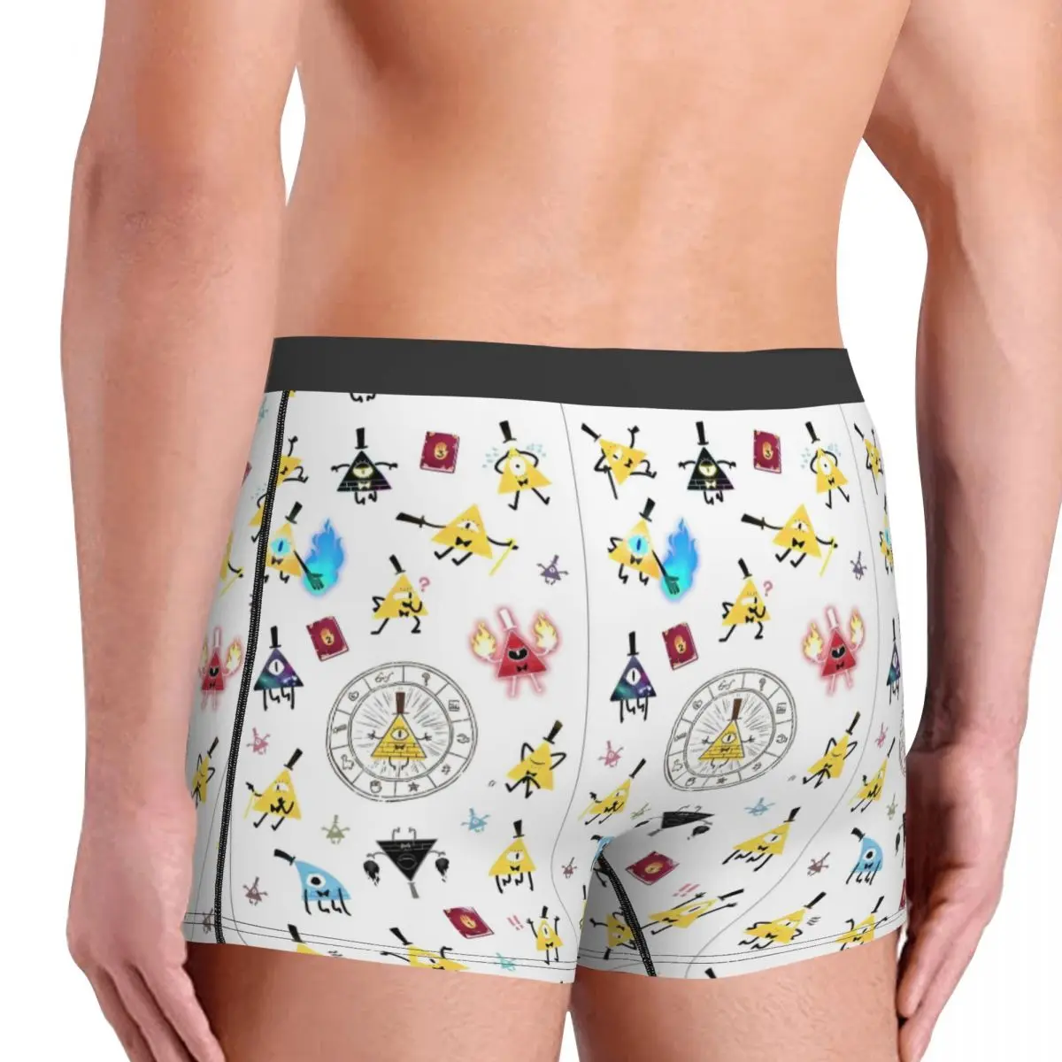 Man Gravity Falls Bill Cipher Boxers Novelty Gift Underwear Cartoon Anime Shorts Men's Boxer Briefs Quilt Underpants Cozy