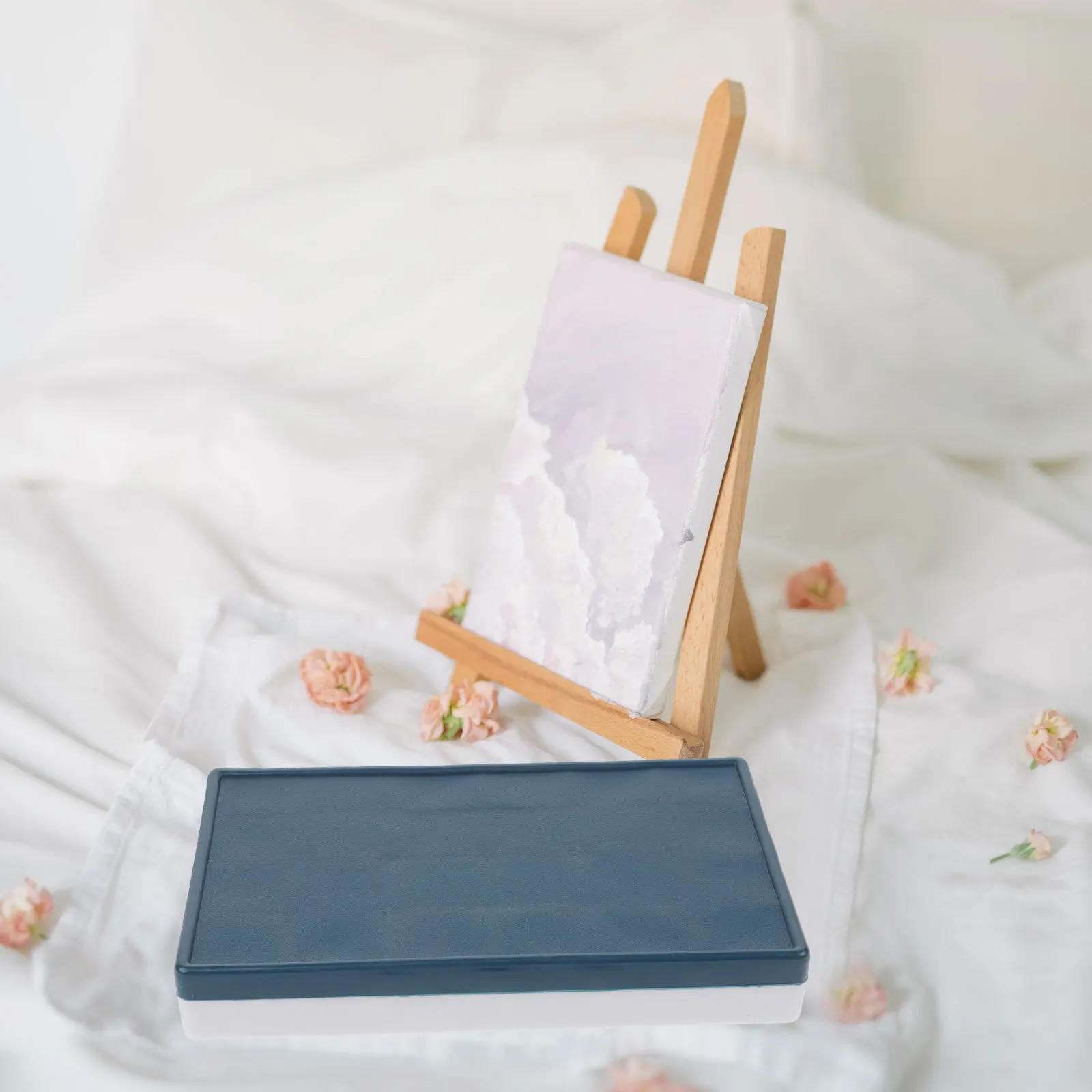 

Watercolor Pigment Box Portable Plastic Painting Color Mixing Tray for Artists Students DIY Watercolor Paint Box Art Supplies