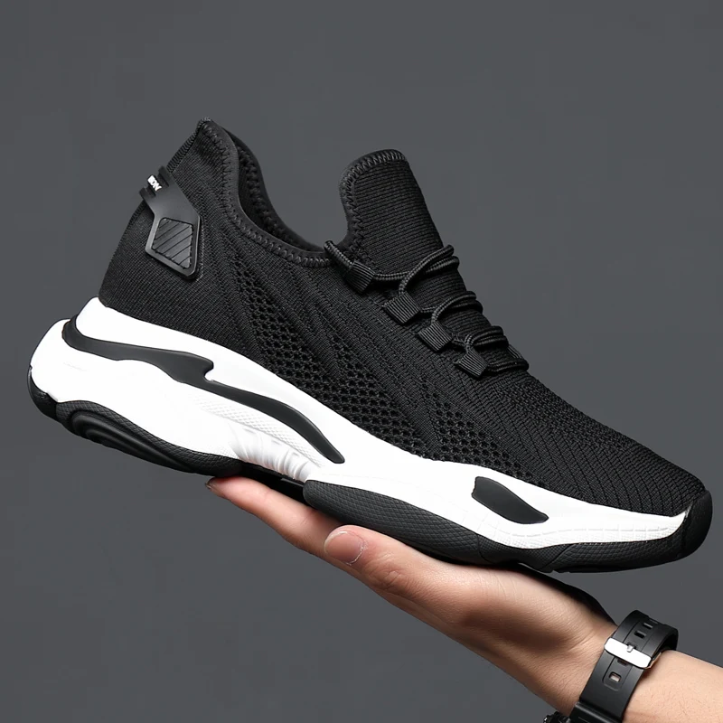 Flat/ 6cm/ 8cm Elevator Men Sneaker Casual Shoes Mesh Summer Height Increase Mens Chunky Tenis Masculino Heighten Taller Shoes