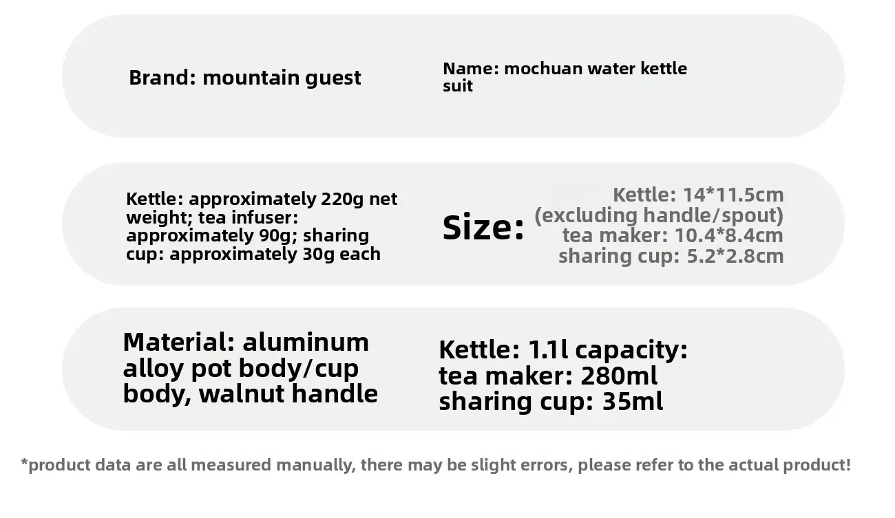 MOUNTAINHIKER Reise-Tee-Set Outdoor Tragbares Mochuan Tee-Set Teefilter Teekanne Teetasse Tee-Zubereitungs-Utensilien Teegeschirr-Sets – Detail 13