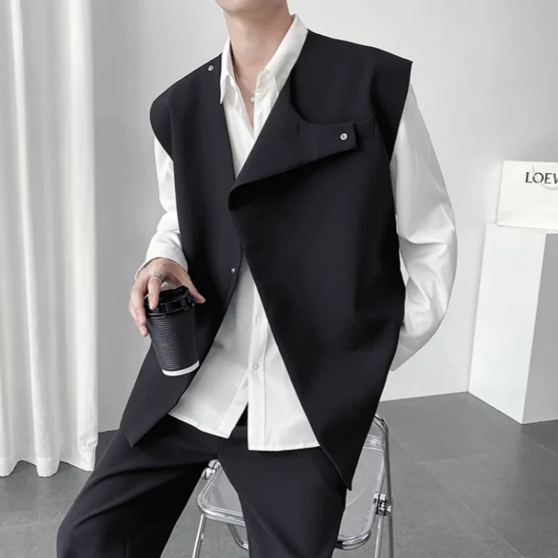 Blazer Hombre Otoño Invierno Asimétrico Retro