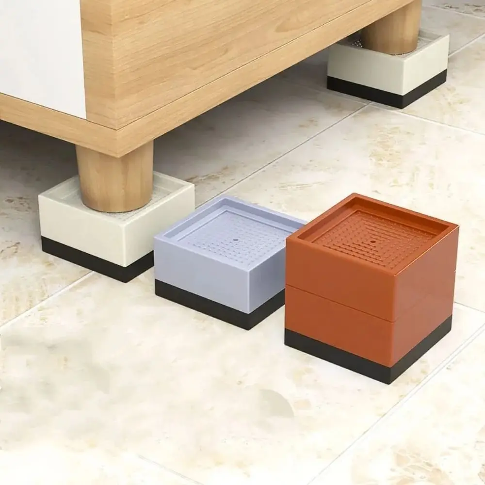 Adjustable Furniture Foot Pad Anti-slip Desk Lifts Bed Furniture Riser Shock Absorption Chocolate Shape Table Chair Support