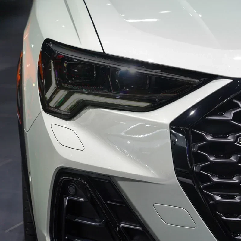Auto-Scheinwerfer-Schutzfolie Rauchschwarze Tönungsfolie Transparenter TPU-Aufkleber für Audi Q3 F3 RSQ3 Sportback 2019 – Detail 2
