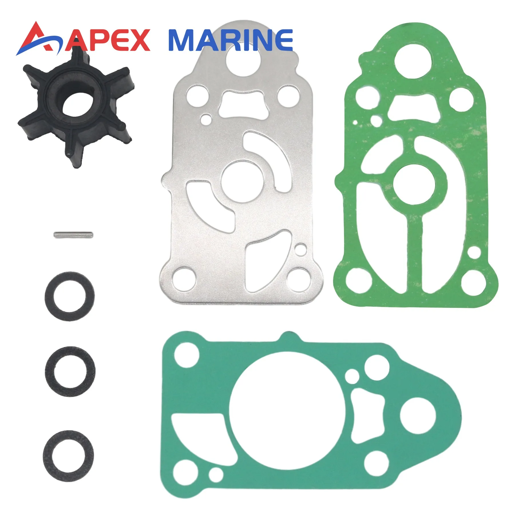161543 Außenbordmotor-Impeller-Service-Kit, kompatibel mit Mercury 2-Takt 2PS 3PS 3,3PS Motoren, Ersatz für 47-16154-3 8M0204676