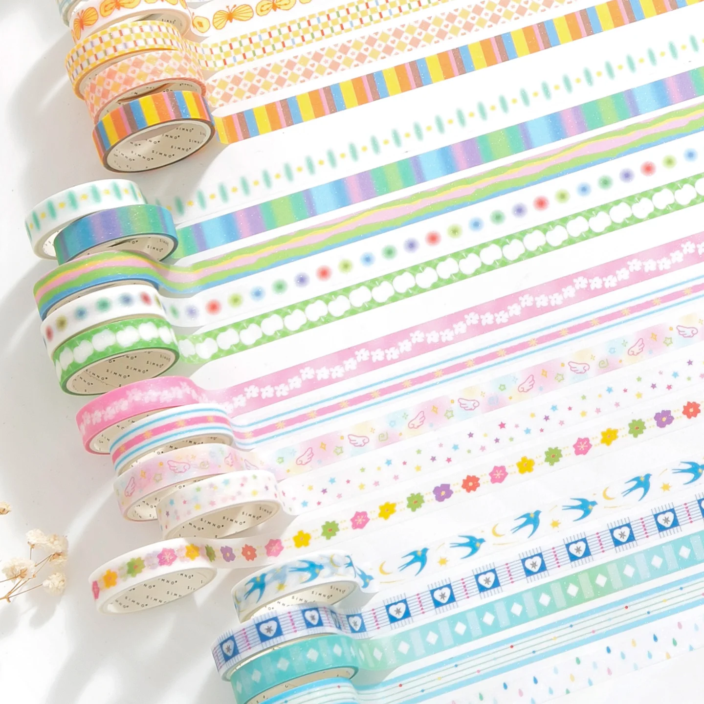 Journal GO 5rolls 1cmx2m Cute Sugar Fantasy Washi Tape Stickers for Collage Journal Decor Planner Scrapbooking Material
