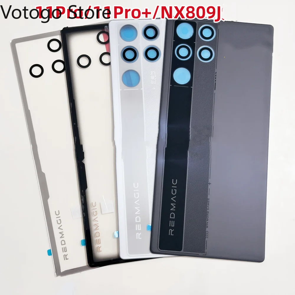 استبدال البطارية الخلفية الإسكان ل ZTE النوبة الأحمر ماجيك 11 برو / NX809J 11Pro + زائد الغطاء الخلفي زجاج الباب جراب هاتف قذيفة إصلاح