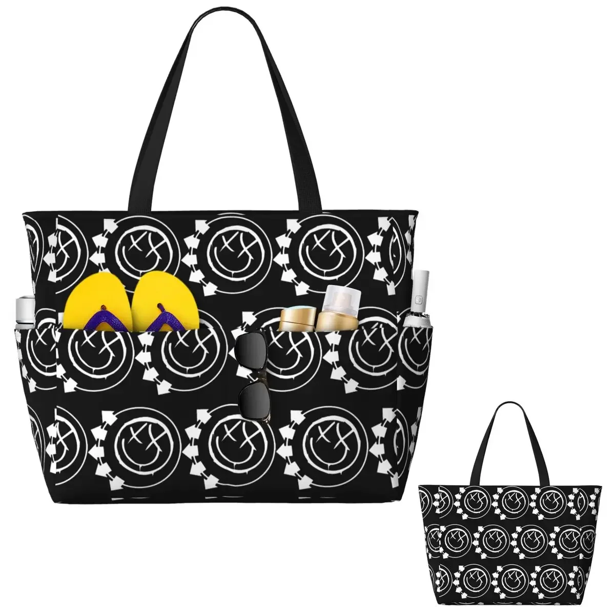 Blink Eyes 182 Times Beach Tote Bag Sport Gym Yoga Duffle Large Tote Bag Women Travel Bag Fitness bag