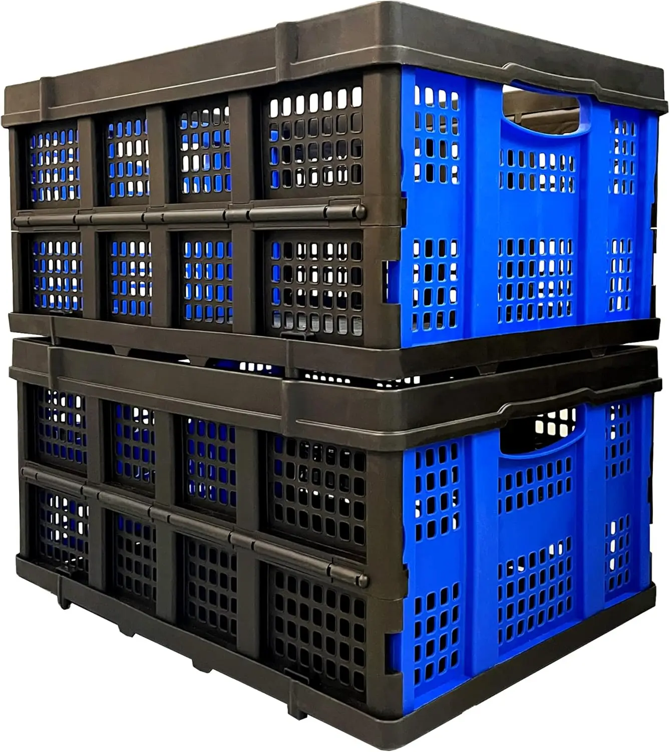 

Складной пластиковый контейнер для хранения 22x15x10.7 дюймов, складной и штабелируемый, для дома, гаража, автомобиля