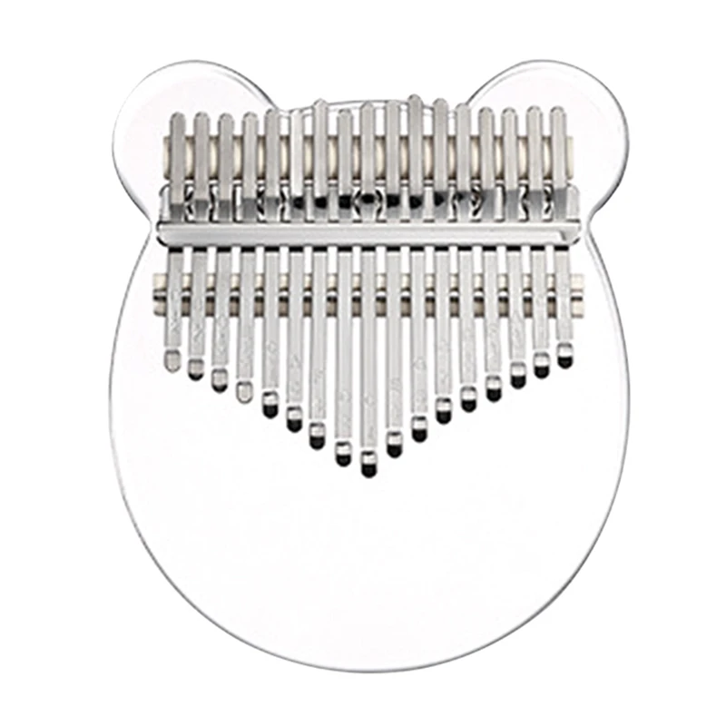 Kalimba-Piano de pulgar de 17 teclas, instrumento de dedo acrílico transparente, duradero, fácil de instalar, fácil de usar