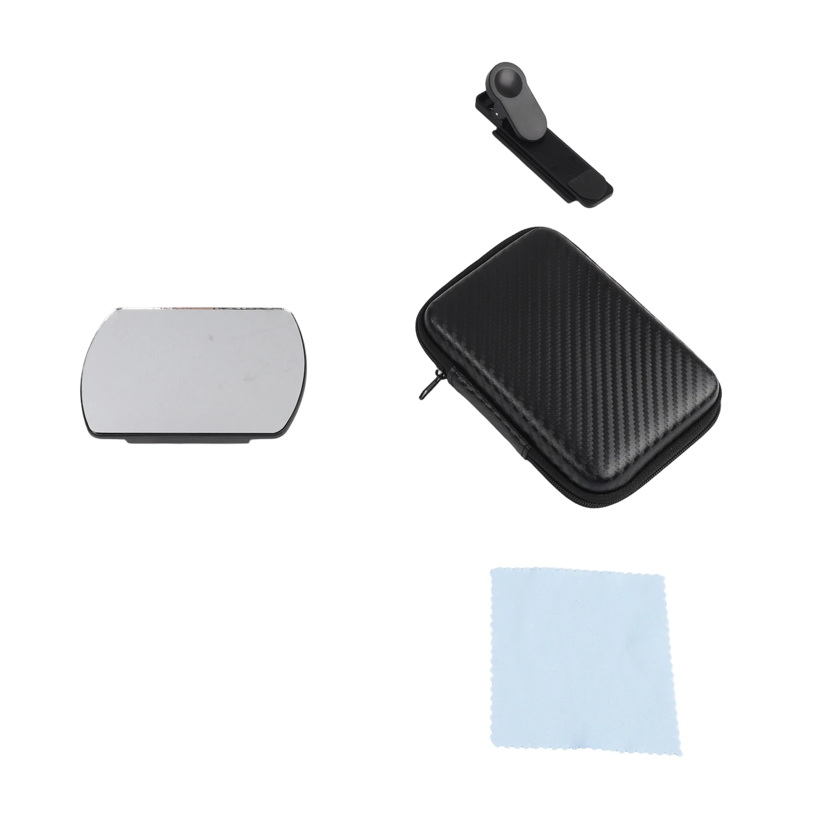 Adjustable Smartphone Mirror Clip Kit with Remote Control for Clear Filming Reflections and 360 Degree Rotation